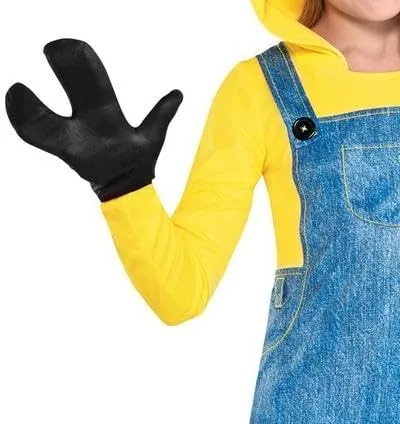 Vista 4 de Party City Disfraz de Halloween de Minion para niñas, Minions The Rise of Gru Incluye mameluco, gafas y más Disfraces para Halloween, fiestas