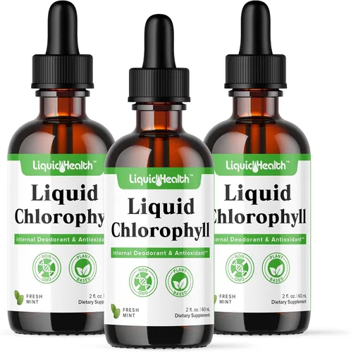 Vista 6 de LIQUIDHEALTH Gotas de clorofila líquida, desodorante interno, desintoxicación hepática, apoyo inmunológico, promueve el colágeno para el cabello