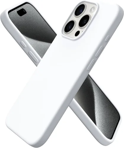 Vista 33 de ORNARTO Funda compatible con iPhone 15 Pro de 6.1 pulgadas, silicona líquida de 3 capas cubierta completa de goma de gel suave, funda protectora