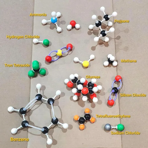 Vista 7 de Kit de modelo de química de 135 piezas, kits de modelo molecular portátil Kit de modelado Orgo para estudiantes, profesores orgánicos, aprendizaje