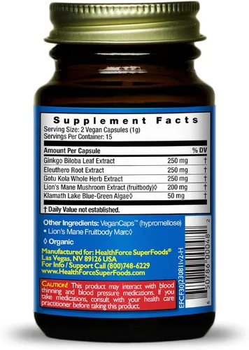 Vista 2 de HEALTHFORCE SUPERFOODS CircuForce Brain Power - 30 VeganCaps