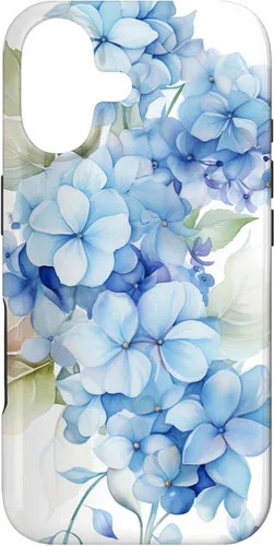 Vista 32 de Funda para iPhone 11 con patrón de acuarela de hortensias