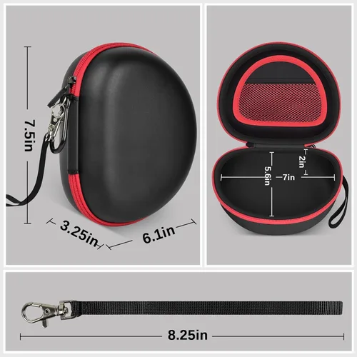Vista 4 de Funda para auriculares compatible con Mpow 059, Beats Studio3, Beats Solo3, Solo2, Picun P26, para Elecder i39 y más, auriculares inalámbricos Negro
