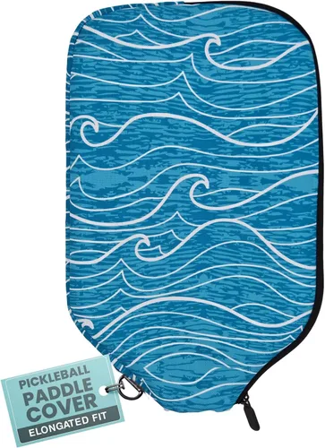 Vista 18 de Palms-O-Aces Pickleball Paddle Cover Canvas Padded Pickleball Paddles Sleeve with Zipper Lightweight Protective Paddle Case for Standard Paddles