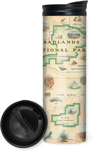 Vista 13 de Xplorer Maps 1000 Islands Map - Vaso de viaje de 16 onzas con tapa resistente a derrames, vaso de café aislado al vacío de acero inoxidable