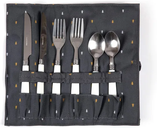 Vista 6 de Picnic Time Piccadilly canasta de pícnic con doble tapa, Colección antología Gris