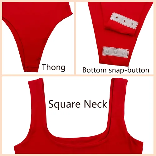 Vista 4 de Abardsion Camiseta sin mangas sexy con cuello cuadrado y tirantes para mujer, de doble capa