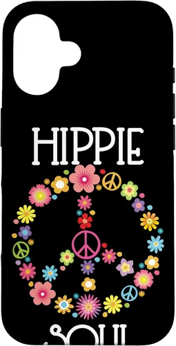 Vista 32 de Hippie Soul Flower Power Floral Peace Sign 60s 70s Gift Case for iPhone 17