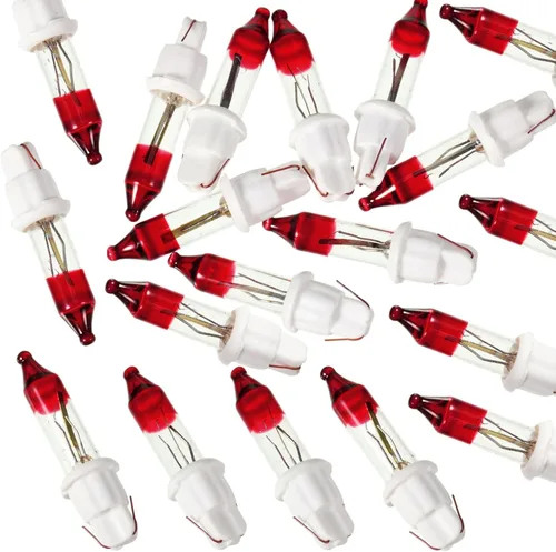 Vista 4 de Ganeen Bombillas de Reemplazo Navideñas Mini Bombillas Incandescentes de 3.5V Transparentes Intermitentes con Base para Luces