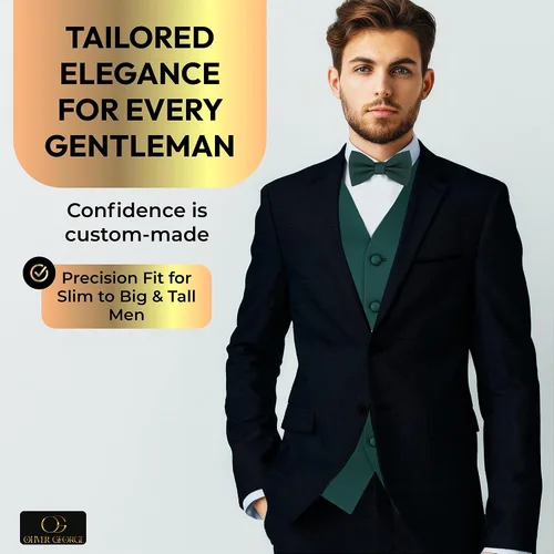Vista 2 de Conjunto de chaleco formal sólido para hombre, esmoquin, chaleco y pajarita para traje o esmoquin