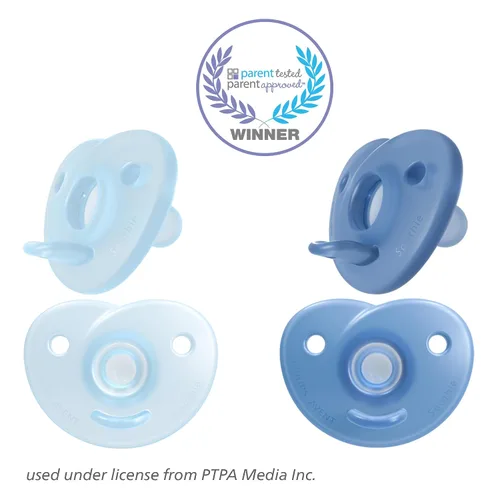 Vista 8 de Philips AVENT SCF099/41 - Chupón de corazón, azul/azul claro, 0 a 3 meses, paquete de 4