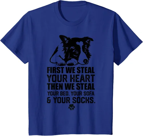 Vista 46 de Border Collie Steal Your Heart Steal Your Bed - Camiseta de sofá, Gris