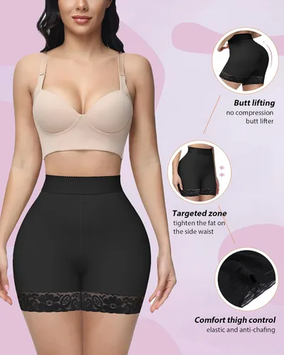 Vista 3 de SHAPSHE Faja moldeadora para mujer, pantalones cortos con control de abdomen, moldeadores de cuerpo, cintura alta, levantadores de glúteos, muslos