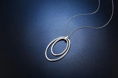 Vista 4 de Collar con colgante de plata esterlina S925 para mujer, Plata de ley S925