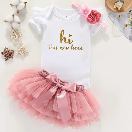 Vista 2 de Conjunto de ropa para bebé niña con volantes 0-3 meses