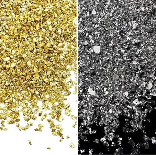 Vista 17 de Jmassyang Chips metálicos irregulares de vidrio triturado, 3.53 onzas, chispas de purpurina gruesa para arte de uñas, manualidades, resina