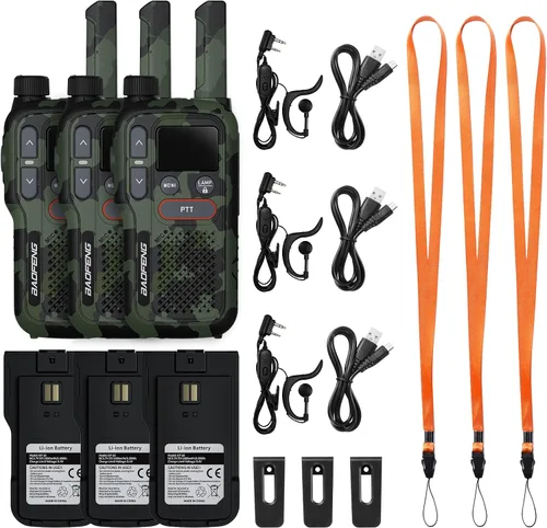 Vista 8 de BAOFENG GT-18 Walkie Talkies para niños y adultos, radio bidireccional FRS recargable de largo alcance sin licencia, batería de 1500mAh, 22 canales