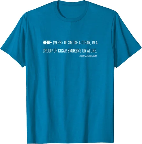 Vista 8 de Herf definition - Camiseta de manga corta, diseño con texto "Cigar Smoker Puff Verb Stogie Habano" Negro