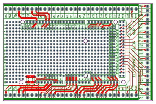 Vista 9 de Electronics-Salon Kit de tabla protectora de bloque terminal/tornillo prototipo, para Arduino MEGA-2560 R3.