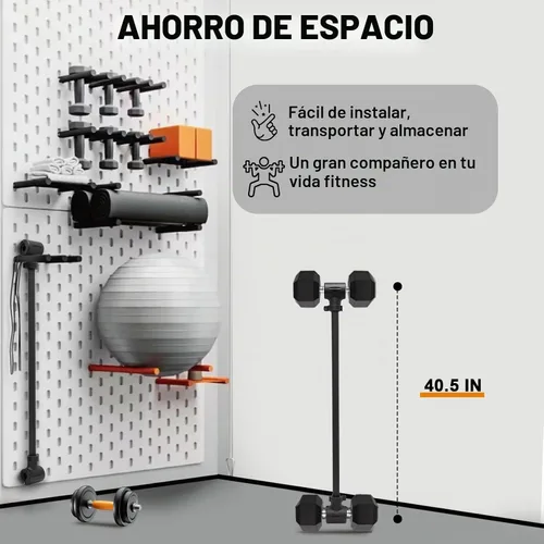 Vista 7 de Barra convertidora de mancuernas mejorada: transforma las mancuernas en barra, pesas ajustables, hasta 200 libras, adecuada para gimnasio en casa