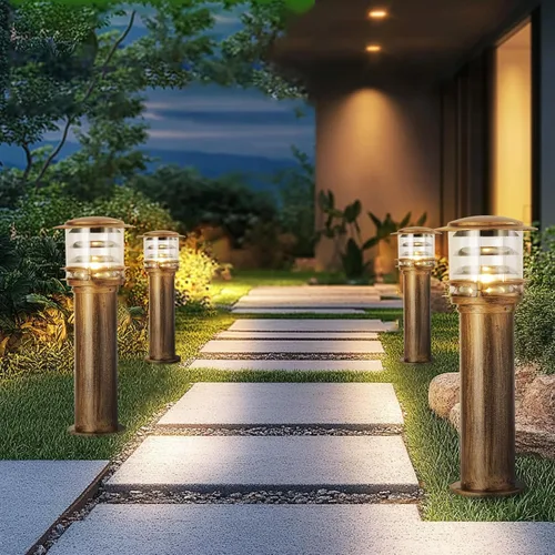 Vista 4 de SLAWA Tapas de poste al aire libre, luces de aluminio para caminos de paisaje, con pantalla acrílica, impermeable, columna, pilar, cerca, cubierta