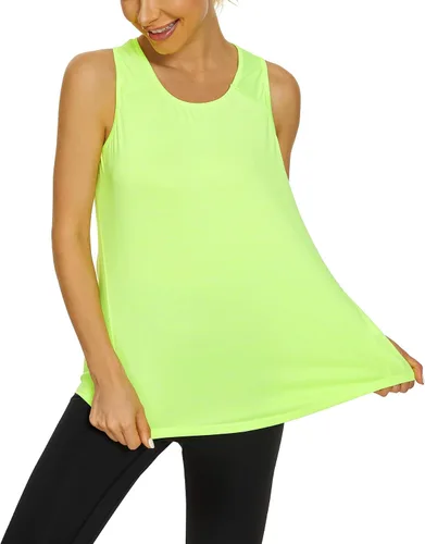 Vista 5 de Camiseta sin mangas de entrenamiento para mujer, diseño deportivo de espalda cruzada, para yoga, gimnasia y hacer ejercicio