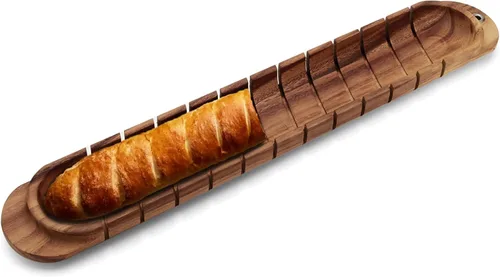 Vista 10 de Ironwood Gourmet 28330 Local 338 Bagel Miter, Madera de acacia, 7 x 5.5 x 2.5 pulgadas