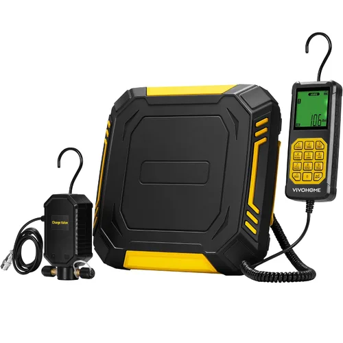 Vista 2 de VIVOHOME Báscula electrónica de carga de refrigerante con válvula de carga de dosificación automática separada con bomba de vacío de paletas