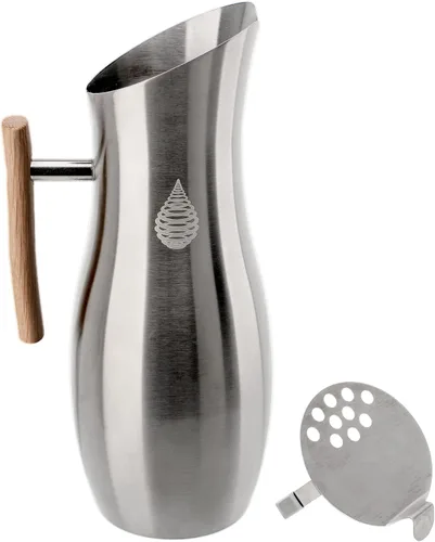 Vista 10 de Invigorated Water pH Vitality - Jarra de filtro de agua alcalina de acero inoxidable, purificador de agua de alto pH con 1 bolsa de filtro