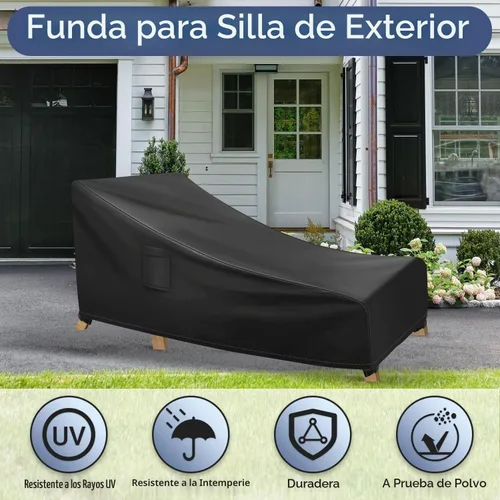 Vista 5 de Richwon Fundas para tumbonas impermeables para exteriores, fundas resistentes para muebles de patio, se adaptan a hasta 78 pulgadas de largo x 34