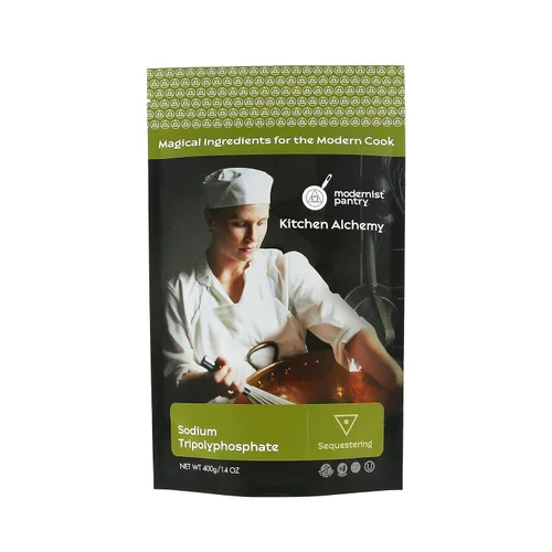 Vista 4 de Tripolifosfato de sodio puro Sin OMG, vegano, sin gluten, certificado OU Kosher (Gastronomía molecular), 50 g/2 oz