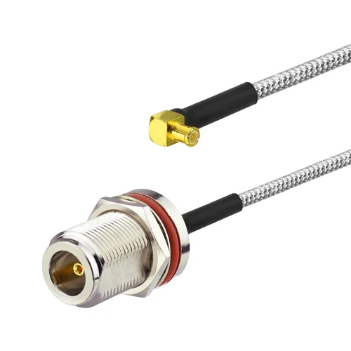 Vista 2 de BINGFU MCX macho a N hembra 7.87 pulgadas Pigtail RG402 Coaxial Jumper Cable Adaptador Convertidor para Aplicaciones RF Radio SDR Radio Amateur