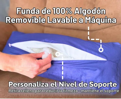 Vista 3 de Almohada reclinable para apoyo lumbar, cuello y cervical, dormir, sofá, silla de oficina, reposacabezas, pesado, no requiere velcro, (negro)