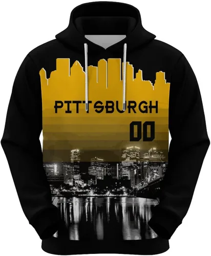 Vista 2 de Custom Football Hoodies Personalized City Sweatshirts Gift for Men Women Youth Add Your Name and Number