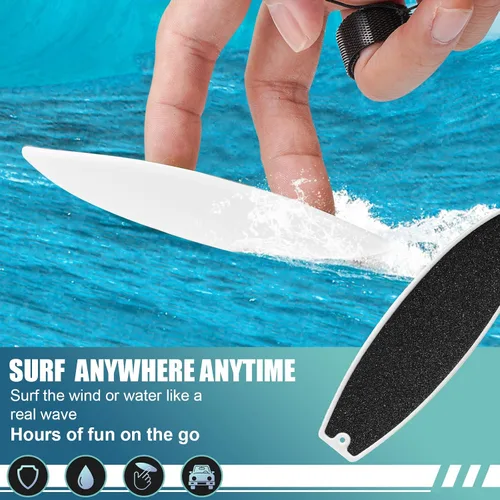 Vista 3 de Tablas de surf con dedos, tabla de surf con dedos para ventana de automóvil, tabla de surf con cuerda, tabla de surf de viento para niños