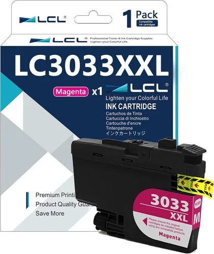 Vista 10 de LCL Cartucho de tinta compatible con pigmento de repuesto para Brother LC3033 XXL LC3033XXL LC3033BK para MFC-J995DW MFC-J995DW XL MFC-J815DW XL