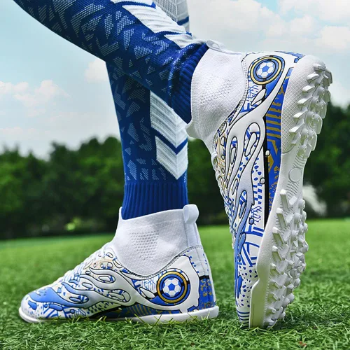 Vista 5 de Wxbzbhwxc Men's Athletic Soccer Cleats Professional Training Turf Soccer Shoes Anti-Slip Indoor Outdoor Football Sneaker for Boy