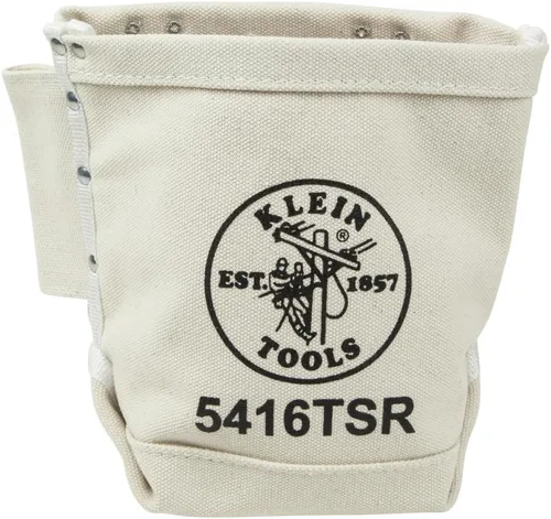 Vista 10 de Klein Tools 5416T Bolsa de Herramientas, Bolsa para Pasador de Toro y Perno, Lona No. 4 con Conexión de Túnel, 5 x 10 x 9 Pulgadas