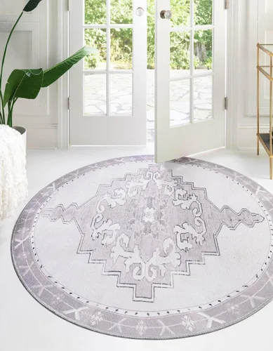 Vista 26 de Unique Loom Timeless Collection - Alfombra de área - Thomas (2' x 3' 1" ovalada, negro y blanco/gris)