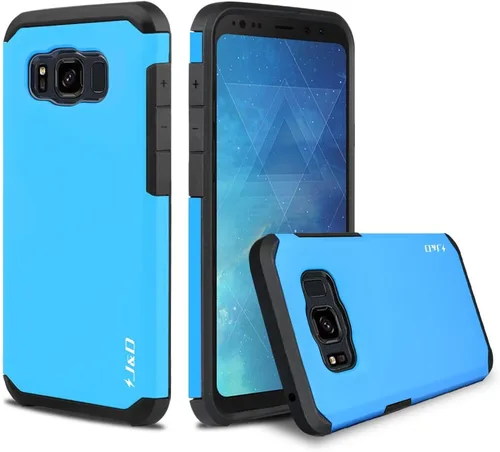 Vista 9 de J&D Funda compatible con Galaxy S8 Active, resistente de doble capa híbrida a prueba de golpes, resistente, no para S8 o S8 Edge, color negro