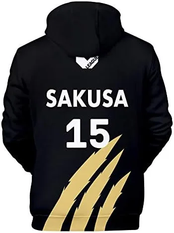 Vista 2 de IPLD Black Jackals MSBY - Chaqueta de disfraz de anime Kiyoomi Sakusa Cosplay Kotaru Bokuto
