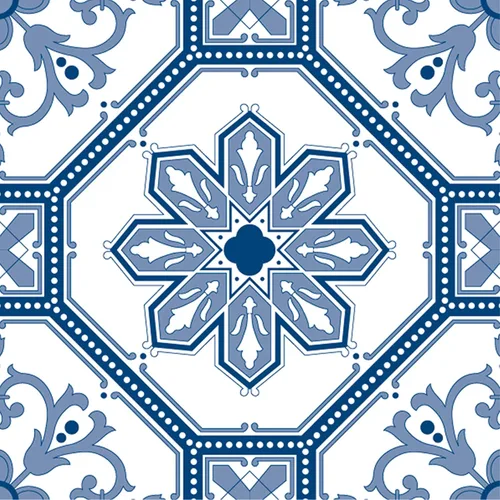 Vista 43 de Pegatinas de Azulejos Estilo Azulejo Español Portugués Despegar y Pegar para Salpicadero Juego de 16 piezas (3.9_10)