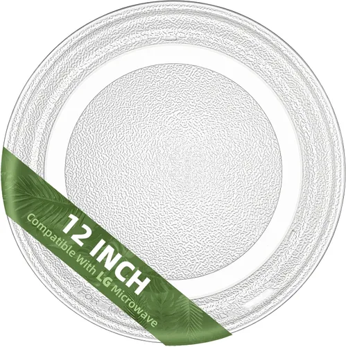 Vista 8 de Placa giratoria de microondas de 9.6 pulgadas con fondo plano para microondas LG compatible con parte # 3390W1A035A Placa de vidrio para microondas