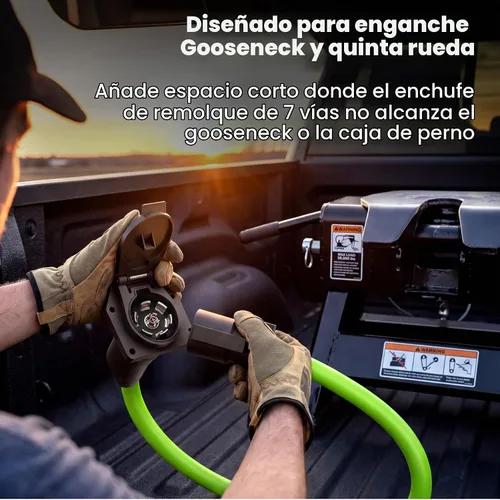 Vista 6 de GEARit Cable de extensión para remolque de 7 vías (1 pie) Enchufe de remolque de 7 pines Cable en línea Arnés de cables Conector de clavijas dobles