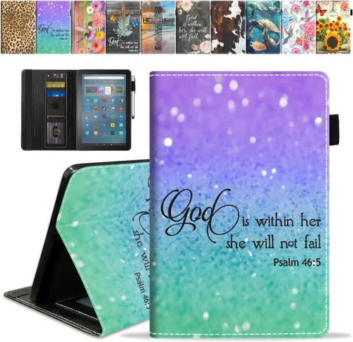 Vista 28 de Funda para tableta Amazon Fire Max 11 (11 pulgadas, 13ª generación, versión 2023) con ranura para tarjetas y apagado y encendido automático, funda