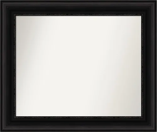 Vista 141 de Amanti Art Espejo personalizado, espejo de baño negro puente, espejo de pared o espejo de tocador de baño sobre el fregadero (26 x 26 pulgadas)