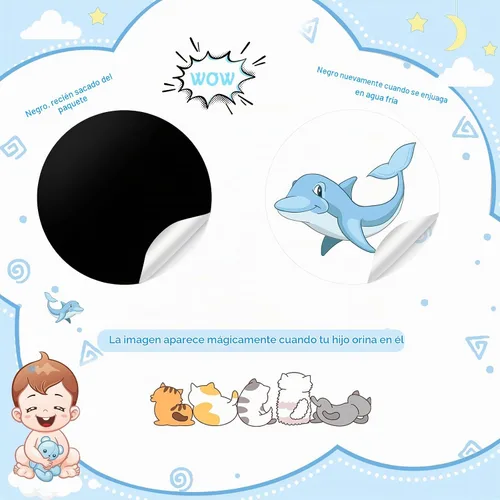 Vista 2 de Geyee 24 piezas de pegatinas de entrenamiento para orinal, pegatinas de orinal "Potty You Pee on Toilet", pegatinas de tabla de revelación