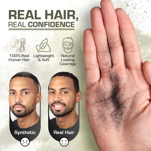 Vista 2 de HAIR FUSION - Fibras de cabello humano 100% reales - Oculta el cabello calvo y adelgazante - Retoque de raíz - Volumizador - Unisex (0.43 oz, Auburn)