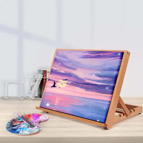Vista 5 de Caballete de mesa de dibujo de madera de 5 posiciones