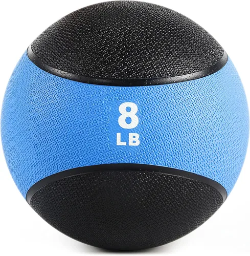 Vista 11 de RitFit Weighted Medicine Ball - Non-Slip Rubber Shell & Dual Texture Grip - Workout Exercise Ball for Core Strength, Balance Training, Coordination